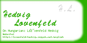 hedvig lovenfeld business card